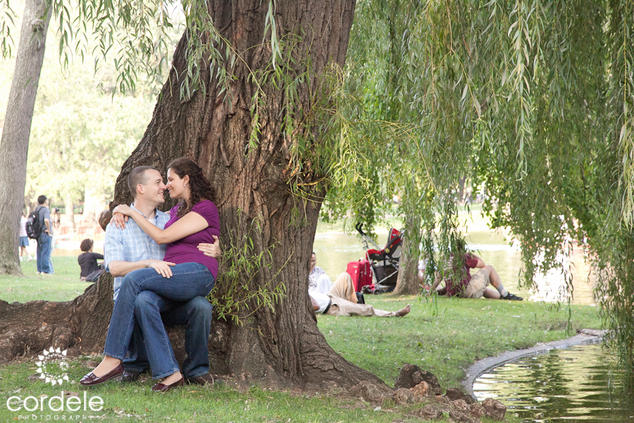 boston public garden engagement session