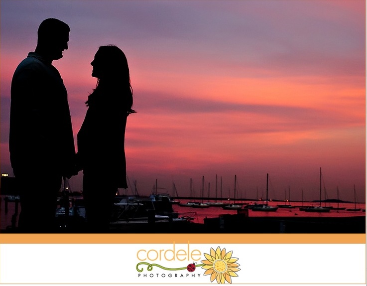 Sunset Engagement Photo Boston