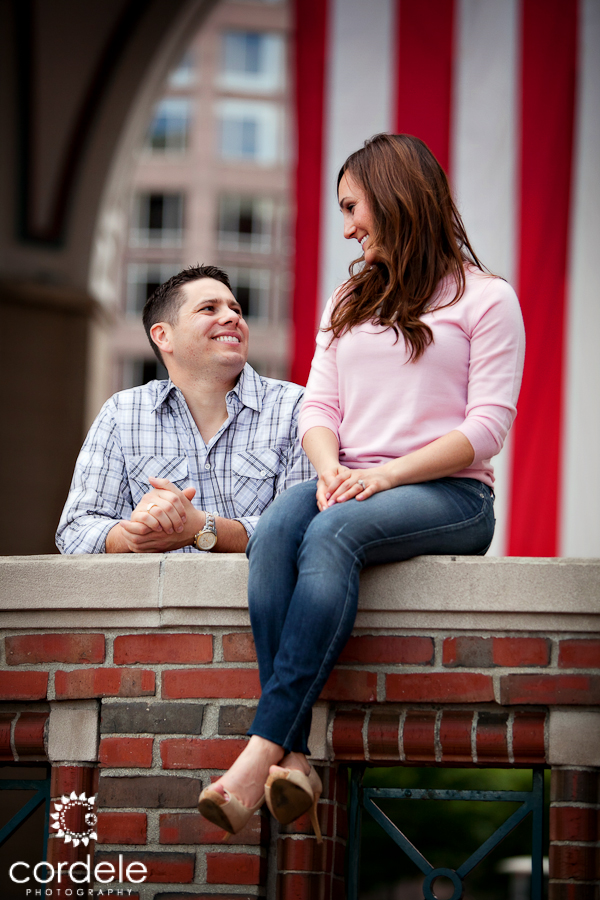 Boston waterfront Engagement Photos